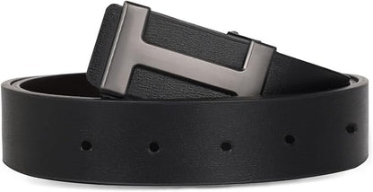 Aurolran Men&Womens Leather Dress Belt Business Automatic Buckle Belt Color-Black Silver Gold