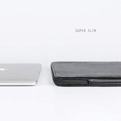 Comfyable Leather Laptop Sleeve Compatible with 16 Inch MacBook Pro M5 Pro/Max & 15 Inch MacBook Air M5 2026 (Loose Fit), Black