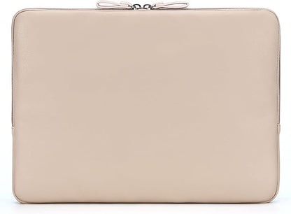 MOSISO Laptop Sleeve Bag 13 inch Compatible with MacBook Neo 13 A18/Air 13.6 inch 2026-2022 M4 M3 M2/Air 13 inch 2022-2018 M1/Pro 13 2026-2016 M2 M1, PU Leather Padded Bag Waterproof Case, Apricot