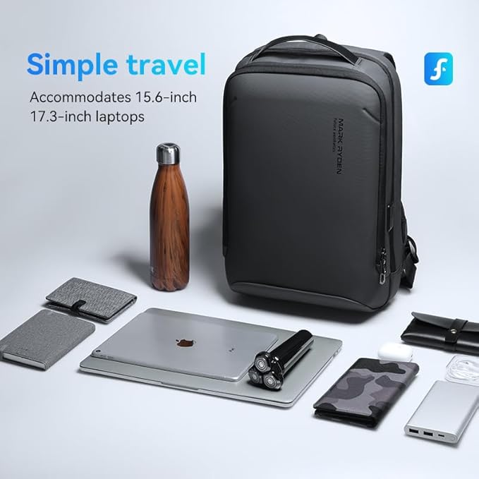 MARK RYDEN Slim Laptop Backpack for Men, High Tech Backpack with Scratch Resistant Shell and USB Charging Port, Waterproof Business Backpack Ideal for Working, Commuting, Daily (20L for 15.6" Laptop)