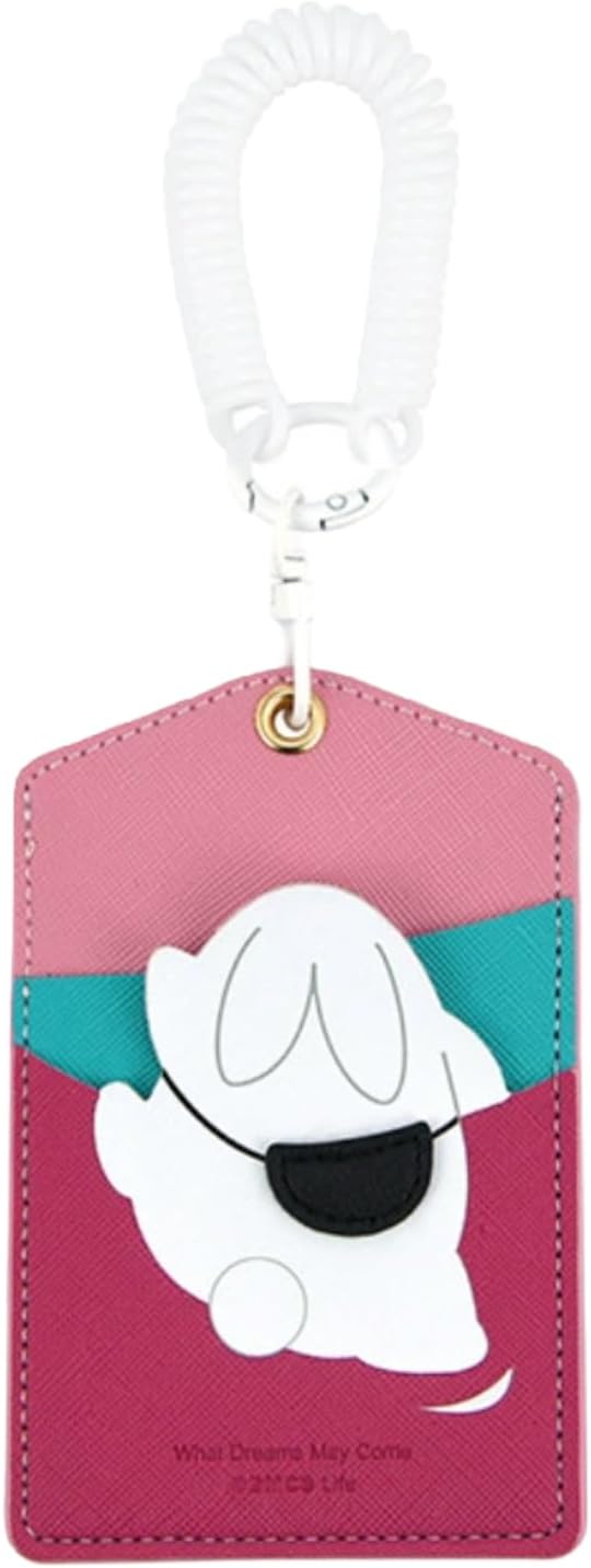 ID Badge Holder with Keychain, 3 Card Slots Cartoon Animal Cute Badge Holder for Professionals, Teacher, Nurse Officer and Students Women Girls Boys (Bunny)