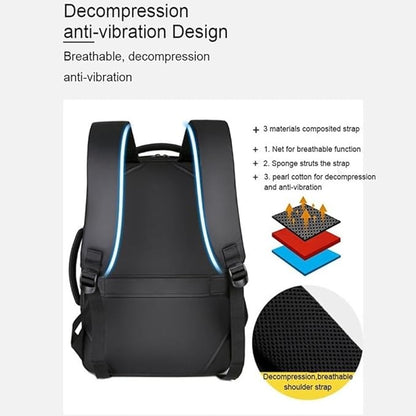 Laptop Backpack, Business Anti Theft Slim Sturdy Laptops Backpack with USB Charging Port, Water Resistant Travel Backpack Computer Bag Gifts for Men & Women Fits 15.6 Inch Notebook-Black