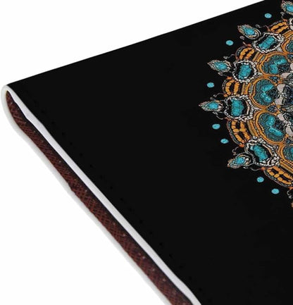 Mandala Passport Holder for Travel Abstract Ornate Filigree Scroll PU Leather Passport Cover Wallet Cute Passport Card Holder for Women and Men