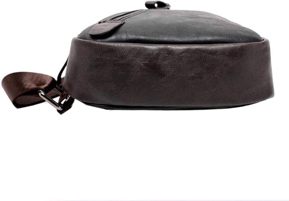 Hebetag Leather Sling Bag Crossbody Backpack for Men Women Travel Outdoor Camping