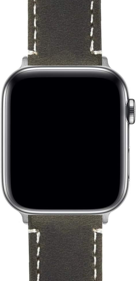 BARTON WATCH BANDS - Top Grain Leather Watch Bands Compatible with Apple Watch Models - 1, 2, 3, 4, 5, 6, 7, 8, 9, 10, SE, Ultra & Ultra 2