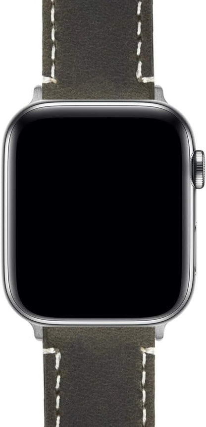 BARTON WATCH BANDS - Top Grain Leather Watch Bands Compatible with Apple Watch Models - 1, 2, 3, 4, 5, 6, 7, 8, 9, 10, SE, Ultra & Ultra 2