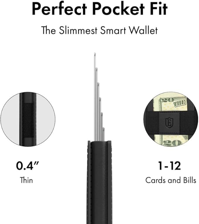 Ekster - Parliament Pop Up Minimalist Wallet for Men - Mens Wallets Leather - RFID Blocking Card Holder Wallet with Push Button and Card Ejection - Leather Wallet - Easy Access