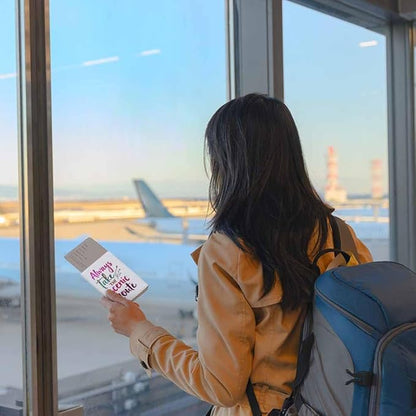Word Design Passport Holder for Travel Always Take the Scenic Route PU Leather Passport Cover Wallet Cute Passport Card Holder for Women and Men