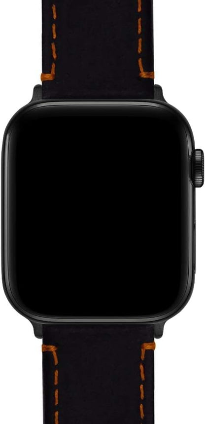 BARTON WATCH BANDS - Top Grain Leather Watch Bands Compatible with Apple Watch Models - 1, 2, 3, 4, 5, 6, 7, 8, 9, 10, SE, Ultra & Ultra 2