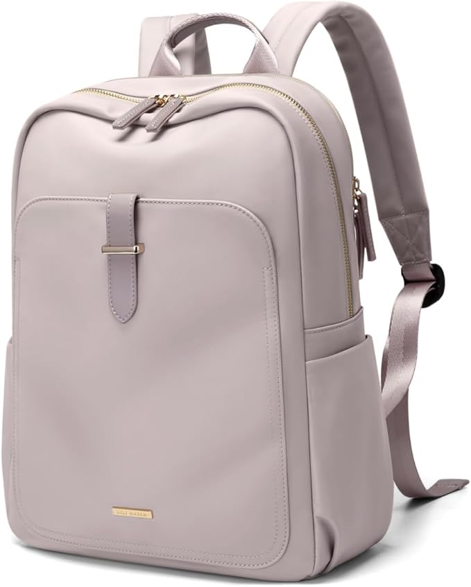Laptop Backpack for Women,Carry on Travel Backpack Casual Work Business Backpacks Purse College,14 Inch,Light pink