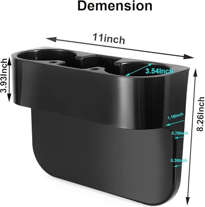 Heart Horse 2Pcs Cup Holder Portable Multifunction Vehicle Seat Cup Cell Phone Drinks Holder Box Car Interior Organizer (Black)