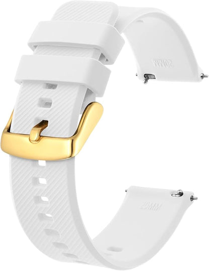 BISONSTRAP Watch Strap 18mm 19mm 20mm 21mm 22mm, Quick Release Silicone Watch Bands for Men Women