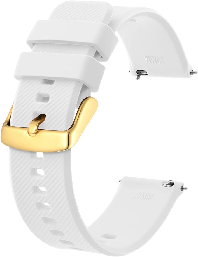 BISONSTRAP Watch Strap 18mm 19mm 20mm 21mm 22mm, Quick Release Silicone Watch Bands for Men Women