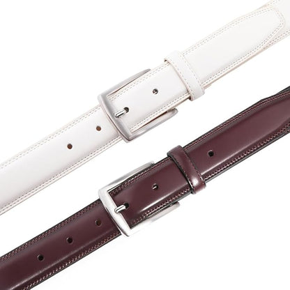 Mens Genuine Leather Dress Belt for Men, Handmade, 100% Cow Leather,Classic Casual and Business Belt Prong Buckle