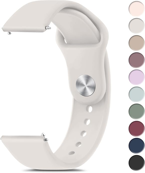 Meliya 22mm Watch Bands Quick Release Replacement Wristband, Soft Silicone Sport Replacement Straps for Men Women