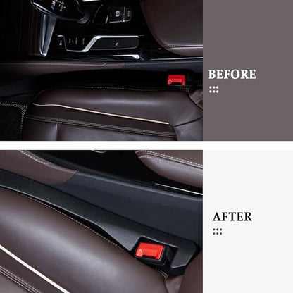 KIFIDAN 2PCS Car Seat Gap Filler,Flexible in between Car Seat Catcher for Tightly Filling Seats Gaps,Universal Cars Console Catcher Interior Cars Accessories for Women & Men (Black)