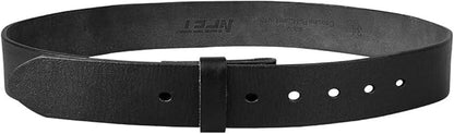 NPET Men's Full Grain Leather Belt Vintage Distressed Style with Snap-On Strap 1 1/2" Wide without Buckle