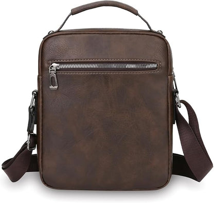 Shoulder Bag for Men Crossbody Bags Leather Sling Bag Messenger Bags with Multiple Pockets Business Outdoor