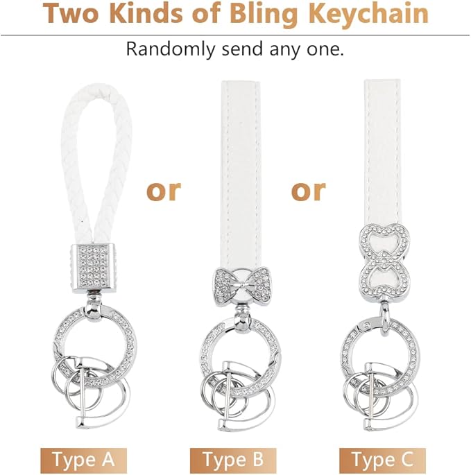 PIFOOG White Key Fob Cover for Mercedes Benz GLC GLE GLA GLB GLS A C E G S AMG Class Accessories Soft TPU Car Smart Keys Case Bling Keychain Full Protection Girly Women