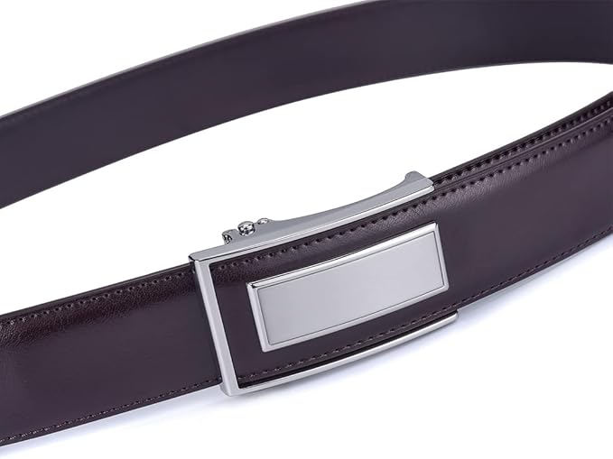 Men’s Belt Beltox Ratchet Dress Leather Buckle Belt Black Brown Blue 1 3/8” Gift Box
