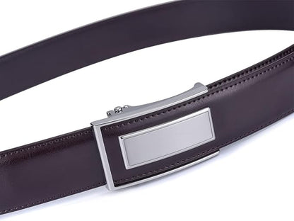 Men’s Belt Beltox Ratchet Dress Leather Buckle Belt Black Brown Blue 1 3/8” Gift Box