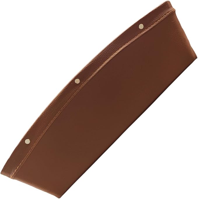 Car Seat Gap Filler Organizer, L-Capacity Leather Automotive Interior Storage Box, Universal Vehicle Side Seat Gap Filler Accessories for Keys, Phones, Glasses (Brown)