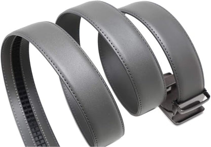 Founders & C Men's Ratchet Belt 1 3/8",Leather Dress Belt Adjustable with Click Sliding Buckle Trim to Exact Fit