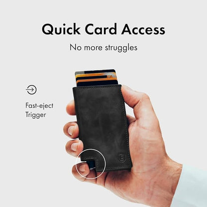 Ekster - Parliament Pop Up Minimalist Wallet for Men - Mens Wallets Leather - RFID Blocking Card Holder Wallet with Push Button and Card Ejection - Leather Wallet - Easy Access