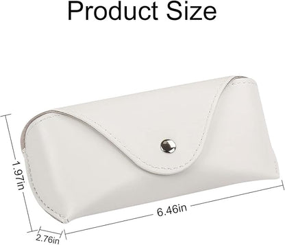 LogHog Portable Leather Glasses Case,Flexible Sunglasses Pouch Slim Case for Women Men Horizontal Eyeglass Case