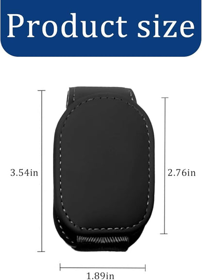 Car Sunglass Holder, Magnetic Leather Vehicle Sun Visor Eyeglass Hanger Clip, Automotive Interior Sunglass Ticket Card Organizer Mount Accessories, Universal for Most Cars (Black)