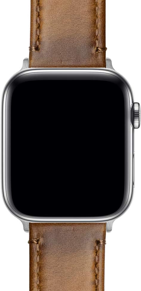 BARTON WATCH BANDS - Top Grain Leather Watch Bands Compatible with Apple Watch Models - 1, 2, 3, 4, 5, 6, 7, 8, 9, 10, SE, Ultra & Ultra 2