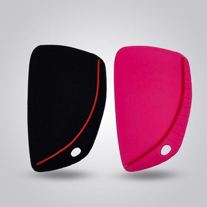 Autobase Silicone Key Fob Cover for 2022 2023 2024 2025 2026 Equinox Silverado 1500 GMC Sierra 1500 | 2024 2025 Silverado Sierra 2026 2500HD 3500HD | 2-Pack in Black & Pink