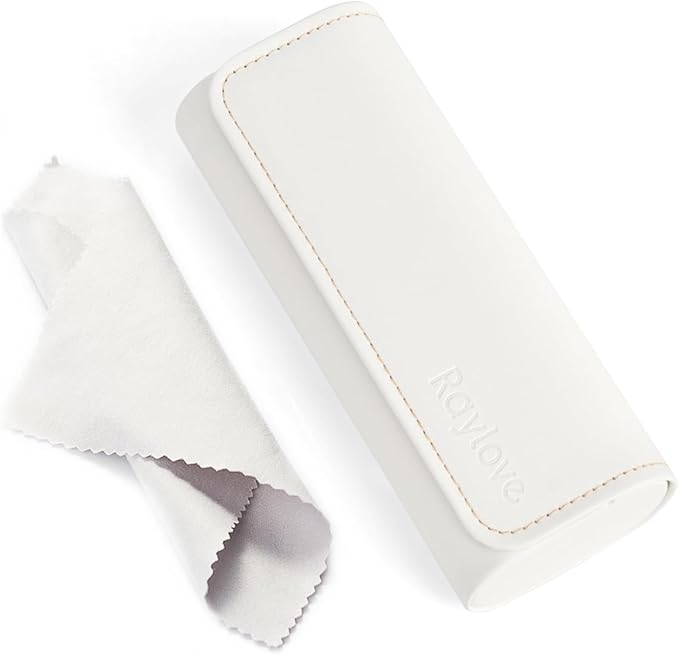 RayLove Glasses Case Hard Shell, Travel Sunglasses Case, Leather Hard Eyeglass Case for Women, Reading Glasses Case for Men