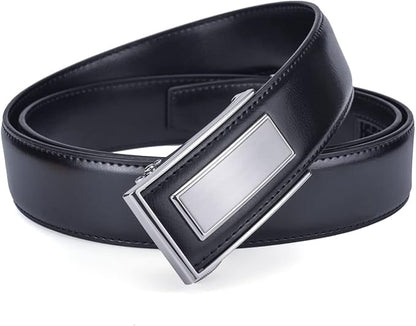 Men’s Belt Beltox Ratchet Dress Leather Buckle Belt Black Brown Blue 1 3/8” Gift Box