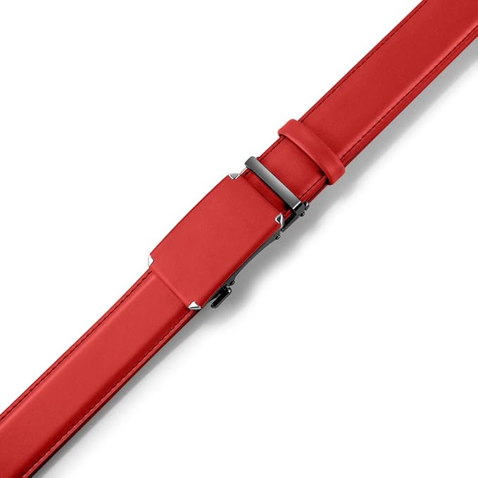 DOOPAI Belt Men, Ratchet Dress Adjustable 1 3/8" Sliding Leather Designer, Size Length Can be Cut, with Gift Box