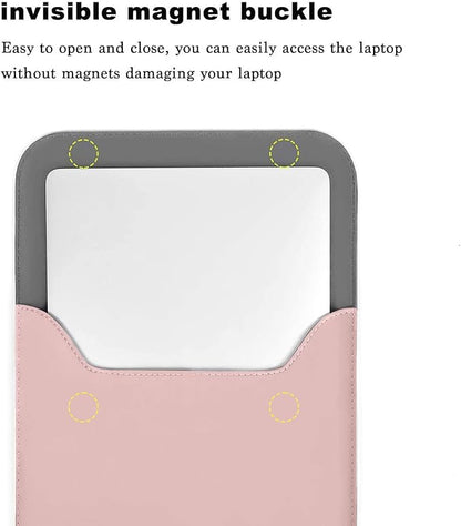 MOSISO Laptop Case 13.3 inch, 13-13.3 inch Laptop Sleeve Compatible with MacBook Neo 13 A18 Pro A3404 /Air 13/Pro 13/Pro 14 M5 M4 M3 M2 M1, Faux Suede Leather Case with Small Bag, Pink