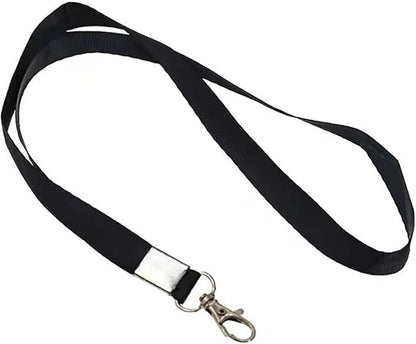 5 PCS Leather Waterproof Clear ID Badge Holder with Black Lanyards for Offices Staff Students Employees