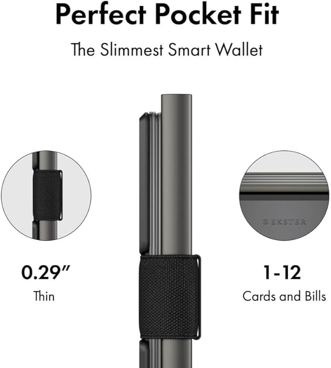 Ekster Aluminum Cardholder Wallet for Men | Metal Wallets with RFID Blocking Layer | Slim & Minimalist Aluminum Wallet with Push Button for Quick Card Access