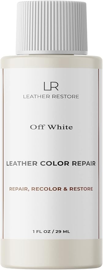 Leather Color Repair, Off White 1 OZ - Repair, Recolor & Restore Couch, Furniture, Auto Interior, Car Seats, Vinyl & Shoes