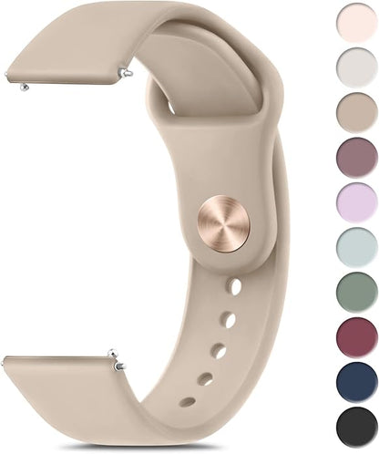Meliya 22mm Watch Bands Quick Release Replacement Wristband, Soft Silicone Sport Replacement Straps for Men Women