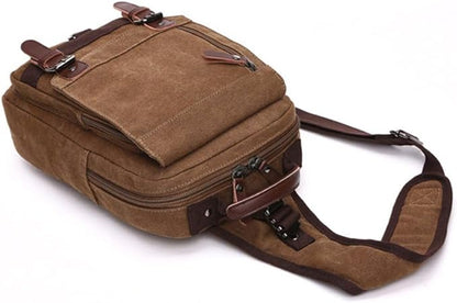 Sechunk Canvas Messenger Bag Sling Bag Crossbody Bag Shoulder Bag Retro Cross Body Handbags