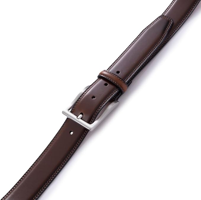 Fabio Valenti Genuine Leather Dress Belts For Men - Mens Belt For Suits, Jeans, Uniform With Single Prong Buckle