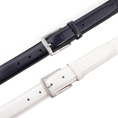 Mens Genuine Leather Dress Belt for Men, Handmade, 100% Cow Leather,Classic Casual and Business Belt Prong Buckle