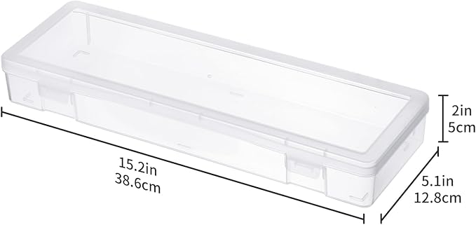 novelinks Plastic Small Storage Bins with Lids for Organizing, Mini Clear Storage Containers and Stackable Storage Box Organizer for Pencil Boxes, Task Boxes, Crayon Boxes (6 Pack Large)