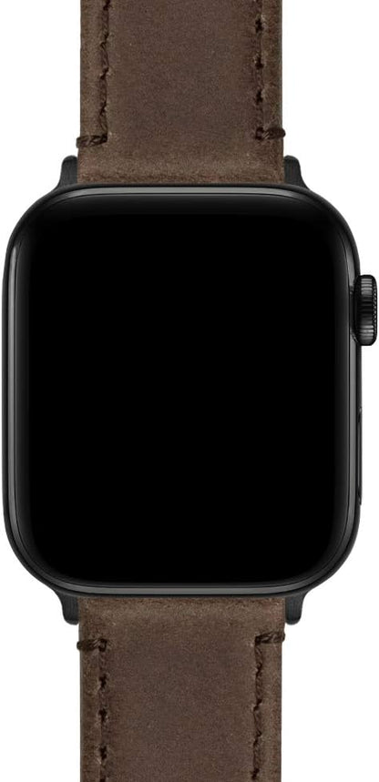 BARTON WATCH BANDS - Top Grain Leather Watch Bands Compatible with Apple Watch Models - 1, 2, 3, 4, 5, 6, 7, 8, 9, 10, SE, Ultra & Ultra 2