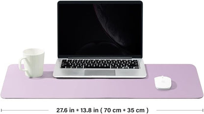 Cork Desk Mat - Dual-Sided Desk Pad for Office and Home - Desk Organization and Accessories - Ideal for Large Mouse Pad and Desk Mats on Top of Desks(Purple,27.6"x 13.8")