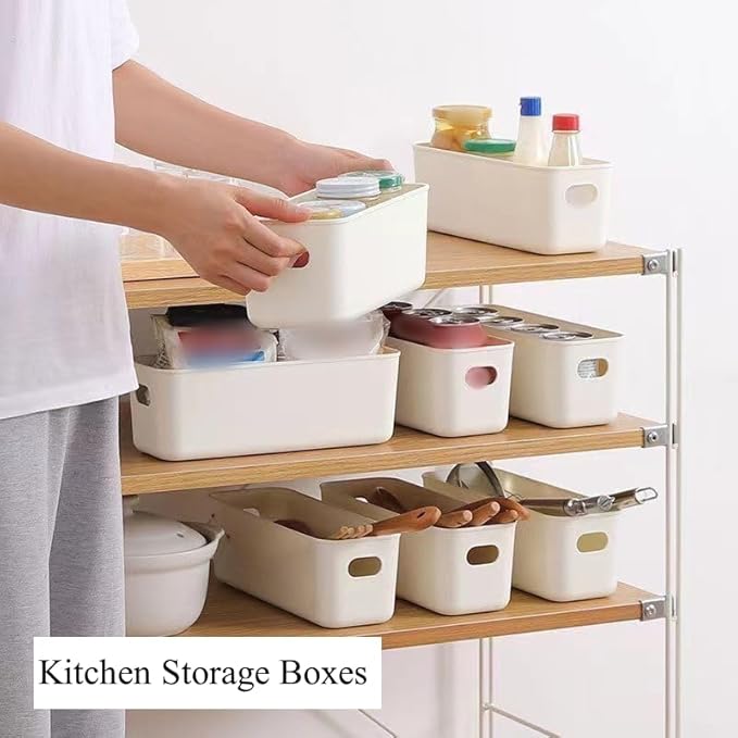 Multi-purpose small storage bins, Storing phone cases, socks, stationery,small items. PP plastic,Organizer and Storage for Sinks,Bathroom, Bedrooms, Vanity tables，Kitchens.10.5 x 3.9 x 3.5 Inch (12)