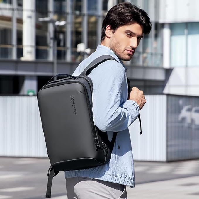MARK RYDEN Slim Laptop Backpack for Men, High Tech Backpack with Scratch Resistant Shell and USB Charging Port, Waterproof Business Backpack Ideal for Working, Commuting, Daily (20L for 15.6" Laptop)