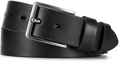 DOOPAI Men's Genuine Leather Casual Belt -Full Grain Leather Belt for Men- 1.5" Handmade Jeans Belt with Gift Box
