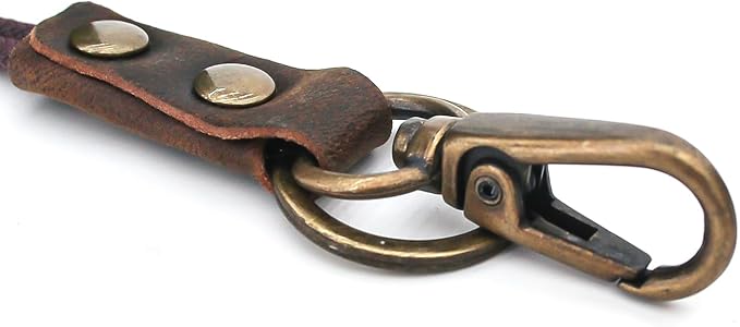 Badge Holder: Boshiho Cowhide Leather ID Badge Card Holder with 19" Neck Lanyard, Vertical Style (Brown)